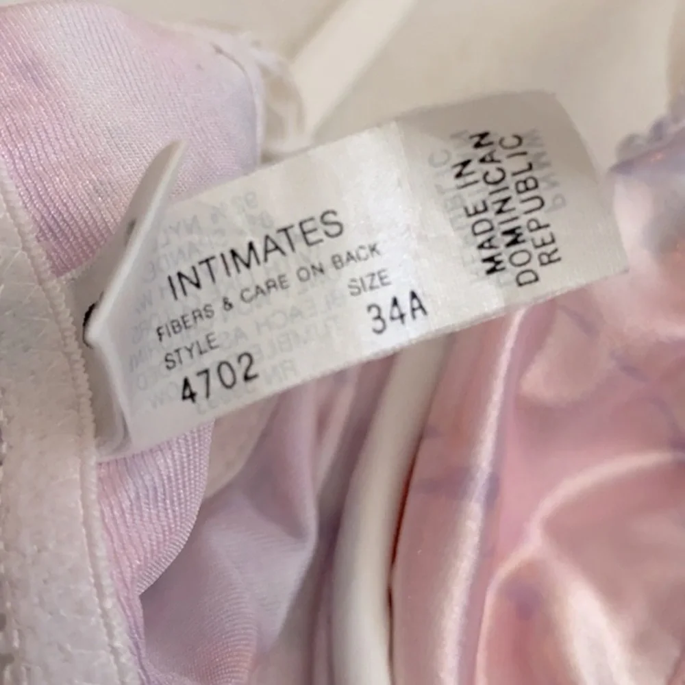 {VTG} Christian Dior | Watercolor Unlined Plunge Front Closure Underwire Bra 34A - Picture 12 of 15